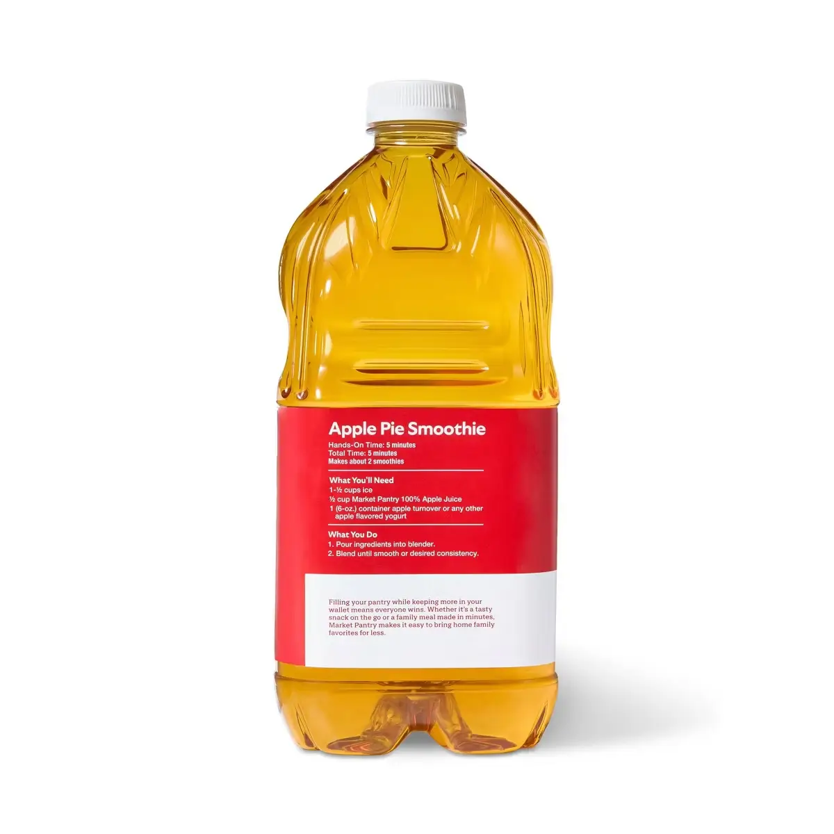 Market Pantry 100% Apple Juice Natural Flavor - 64 fl oz Bottle - Image 2