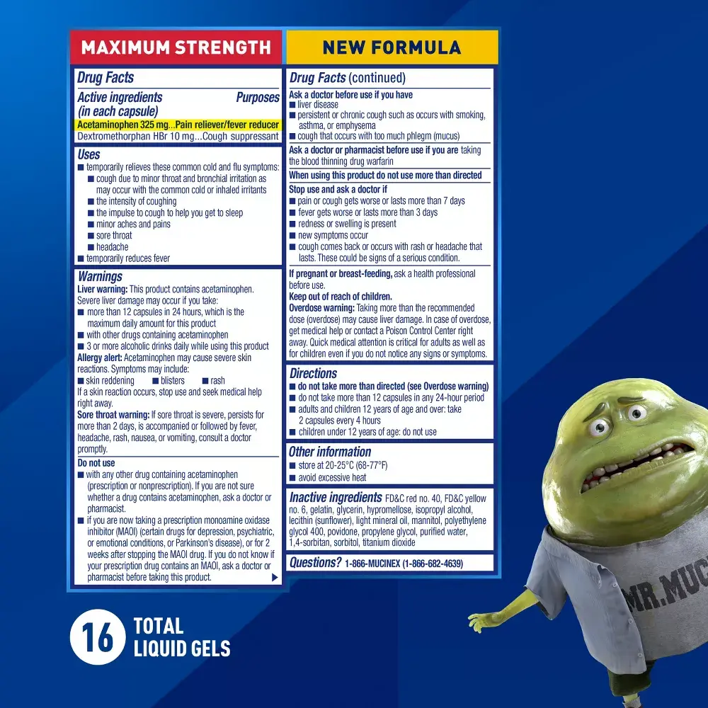 Mucinex Maximum Strength Fast-Max Liquid Gels Night Relief - Image 3