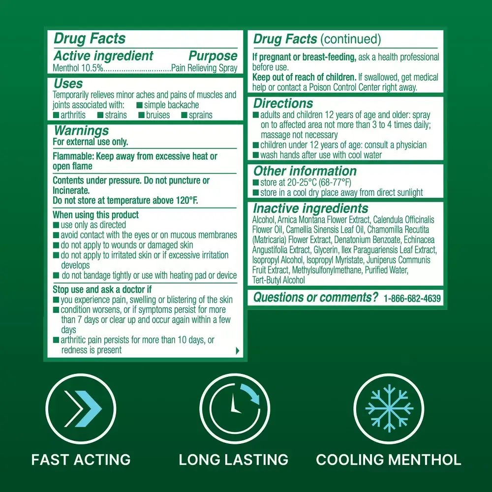 Biofreeze Pain Relieving 360 Spray Instant Cooling Relief - Image 3